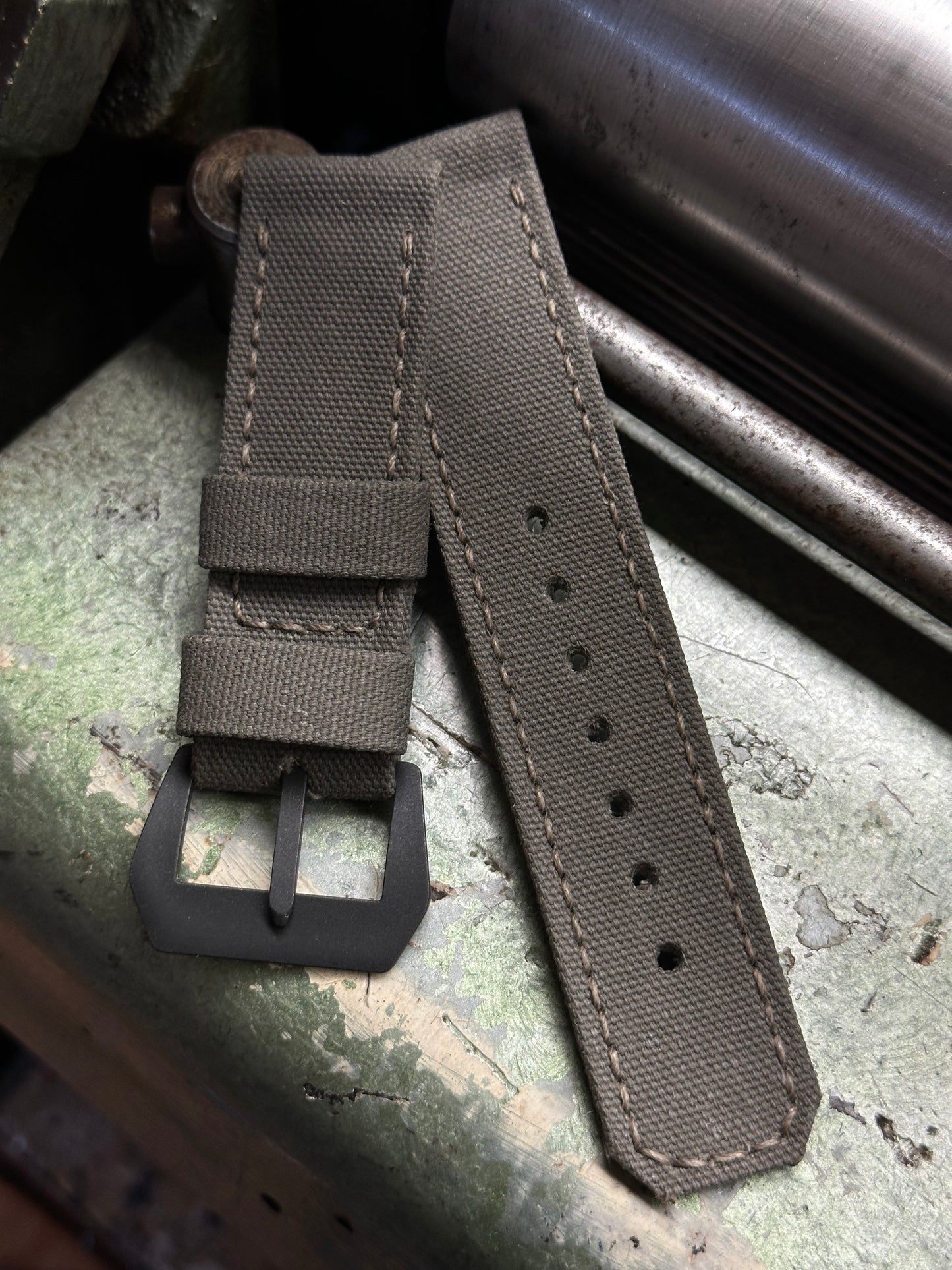 KA-73 OLIVE GREY technical fabric [sanders] strap (4 weeks throughput time)