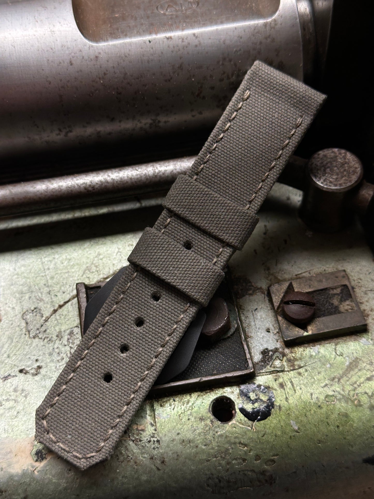 KA-73 OLIVE GREY technical fabric [sanders] strap (4 weeks throughput time)