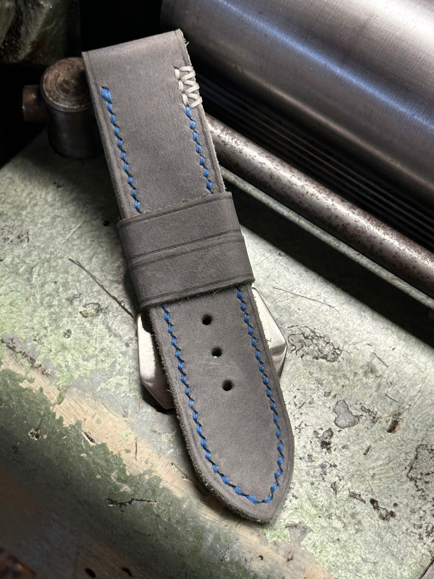 GRIGIO MEDIO - BRIGHT BLUE + LIGHT GREY 3X [sanders] strap W: 26/26 L: 130/75 T: 3,0mm